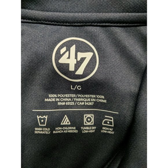 New Mens 47 Brand Michigan Wolverines Embroidered Polo Shirt Blue Large - Picture 8 of 10